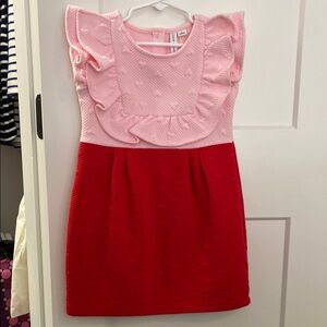 Janie and Jack Pink and Red Kids Dress, size 5 T, NWOT